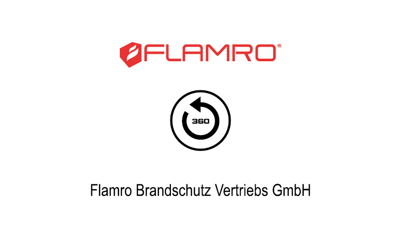 Flamro logo with all-round protection icon.