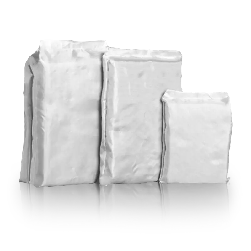 Several fire protection bags of Flamro in three different dimensions.